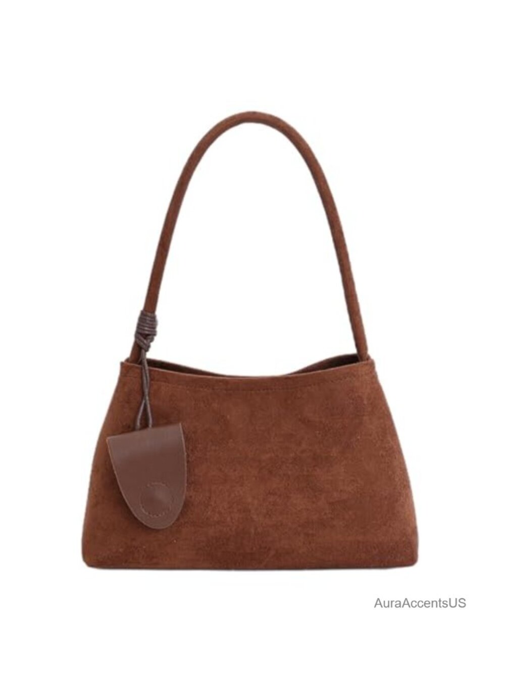 Faux Suede Top Handle Hobo Tote Bag Large Capacity Commuter Shoulder Bag